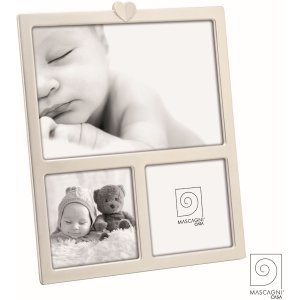 Mascagni A1610 Metal photo frame 2 photos 7x7 cm and 1...