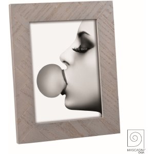 Mascagni A1637 Photo frame wood woven veneer grey 13x18 cm