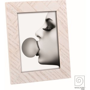 Mascagni A1637 Photo frame wood woven veneer white washed...