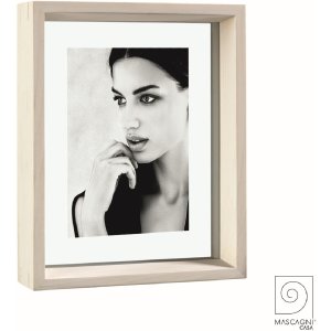 Mascagni A756 Photo frame solid wood double glass white...