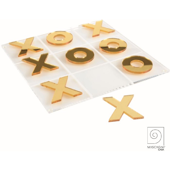 Mascagni TRIS Tic-Tac-Toe set clear acrylic 30x30 cm