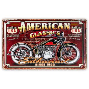 ZEP Tin Sign CLASSIC 40x24x0,4 cm Motorbike red