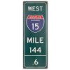 ZEP Tin Sign WEST 20x55x0,4 cm Traffic Sign Interstate