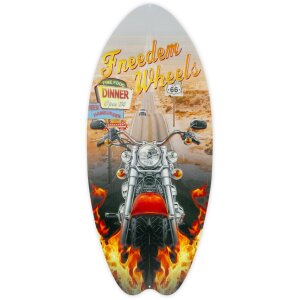 ZEP Tin Sign SURF 23x53x0,4 cm Surfboard Freedem Wheels