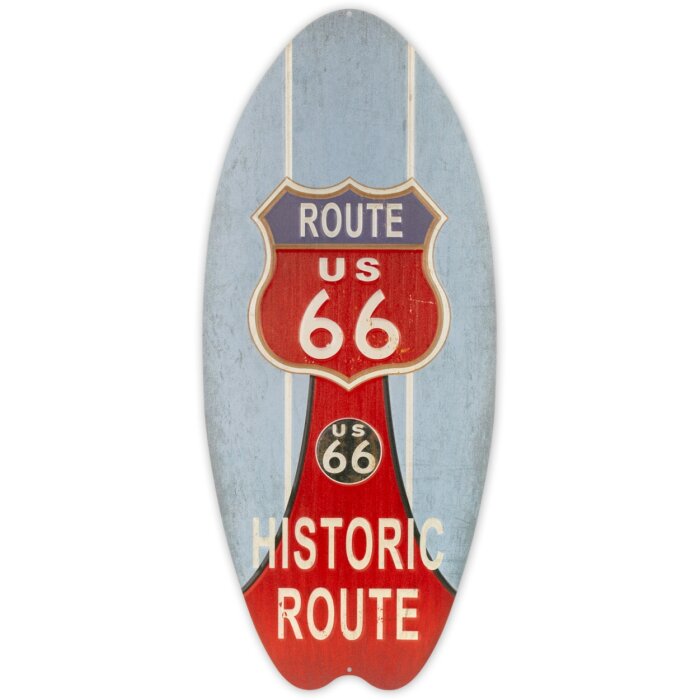 ZEP Tin Sign SURF 23x53x0,4 cm Surfboard Historic Route