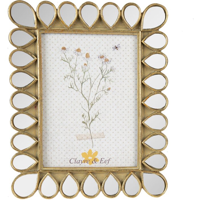 Clayre & Eef 2F0954 Photo Frame 19x2x24 cm - 13x18 cm Gold-coloured - Black