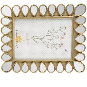 Clayre & Eef 2F0954 Photo Frame 19x2x24 cm - 13x18 cm Gold-coloured - Black