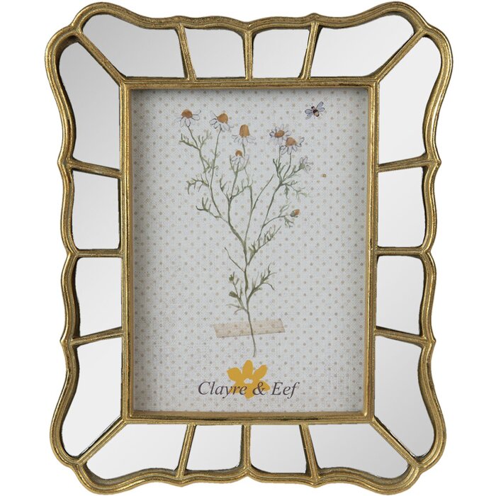 Clayre & Eef 2F0956 Photo Frame 20x2x25 cm - 13x18 cm Gold-coloured - Black