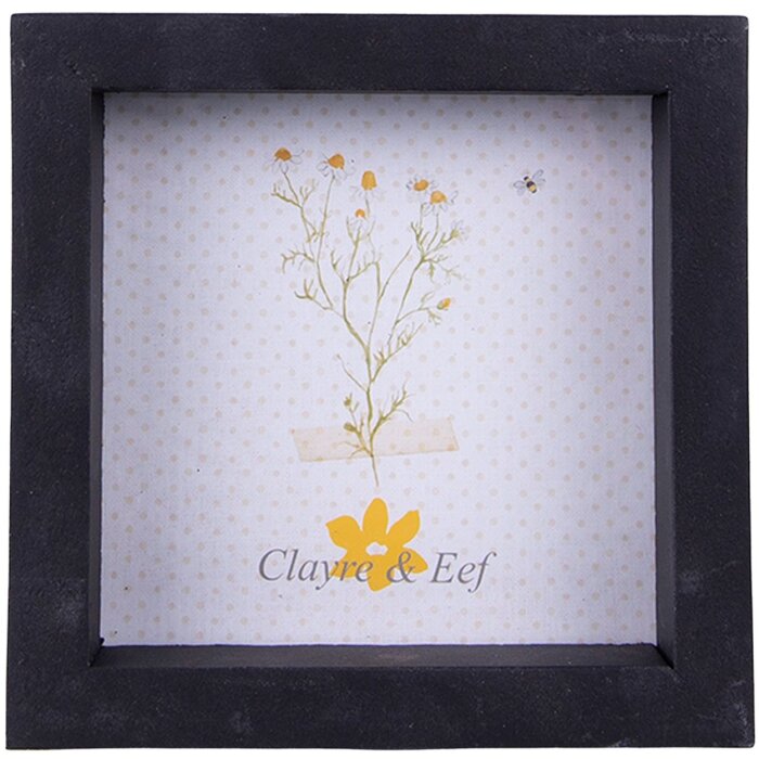 Clayre & Eef 2F0979 Photo Frame 12x4x12 cm - 10x10 cm Black