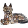 Clayre & Eef 5LL-1215 Table Lamp Tiffany Dog 25x13x17 cm E14-max 1x25W Brown