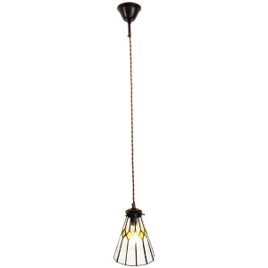 Clayre & Eef 5LL-6194 Hanging Lamp Tiffany Ø 15x115 cm E14-max 1x40W