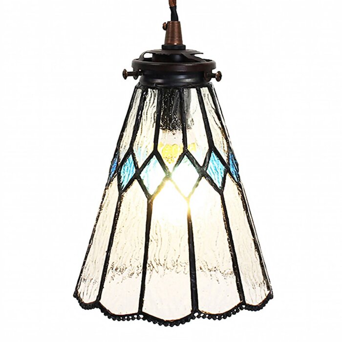 Clayre & Eef 5LL-6195 Hanging Lamp Tiffany Ø 15x115 cm E14-max 1x40W