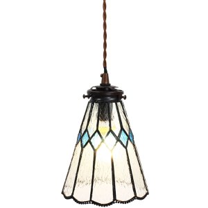 Clayre & Eef 5LL-6195 Hanging Lamp Tiffany Ø 15x115 cm E14-max 1x40W