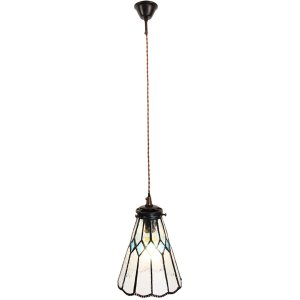 Clayre & Eef 5LL-6195 Hanging Lamp Tiffany Ø 15x115 cm E14-max 1x40W