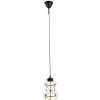 Clayre & Eef 5LL-6200 Hanging Lamp Tiffany Ø 15x115 cm E14-max 1x40W White - Brown