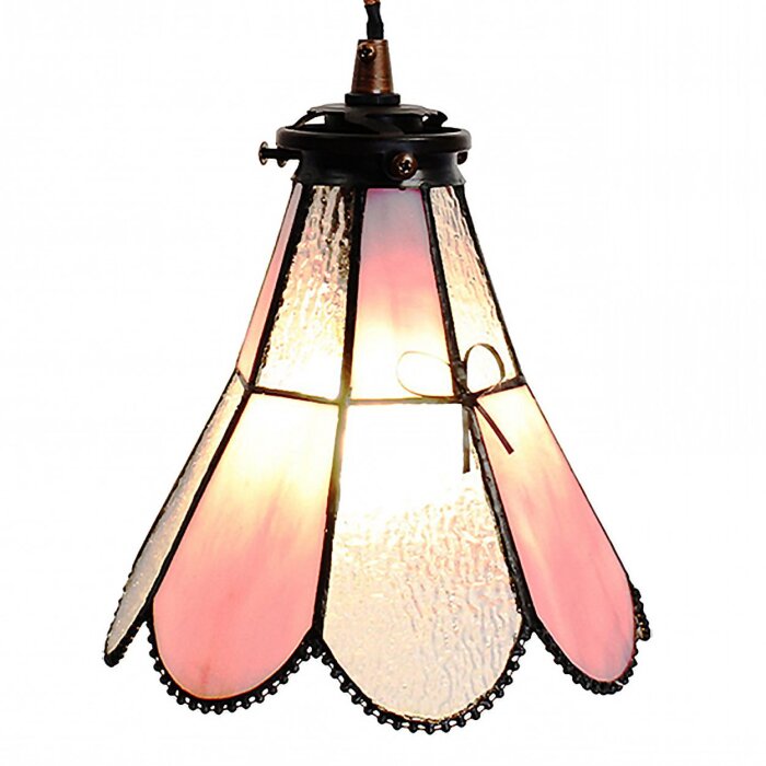 Clayre & Eef 5LL-6217 Hanging Lamp Tiffany 18x15x115 cm E14-max 1x25W Pink