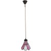 Clayre & Eef 5LL-6217 Hanging Lamp Tiffany 18x15x115 cm E14-max 1x25W Pink