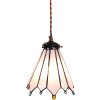 Clayre & Eef 5LL-6218 Hanging Lamp Tiffany 18x15x115 cm E14-max 1x25W Pink