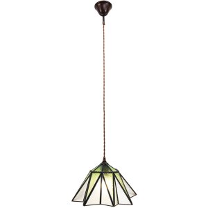 Clayre & Eef 5LL-6222 Hanging Lamp Tiffany Ø 31x107 cm E27-max 1x40W Green