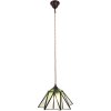 Clayre & Eef 5LL-6222 Hanging Lamp Tiffany Ø 31x107 cm E27-max 1x40W Green