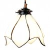 Clayre & Eef 5LL-6223 Hanging Lamp Tiffany Ø 18x115 cm E14-max 1x25W White - Brown