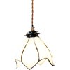 Clayre & Eef 5LL-6223 Hanging Lamp Tiffany Ø 18x115 cm E14-max 1x25W White - Brown