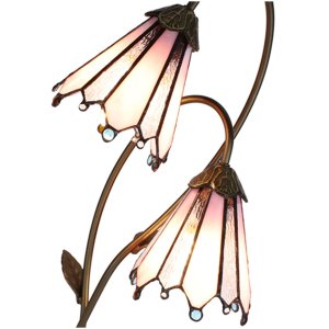 Clayre & Eef 5LL-6251 Table Lamp Tiffany 35x18x61 cm E14-max 2x25W Brown - Pink