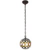 Clayre & Eef 5LL-6270 Hanging Lamp Tiffany Ø 20x116 cm E14-max 1x25W Yellow