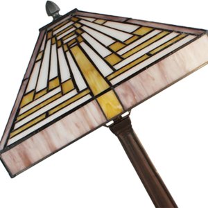 Clayre & Eef 5LL-6285 Table Lamp Tiffany 31x31x48 cm E27-max 1x60W Beige - Purple