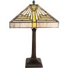 Clayre & Eef 5LL-6285 Table Lamp Tiffany 31x31x48 cm E27-max 1x60W Beige - Purple