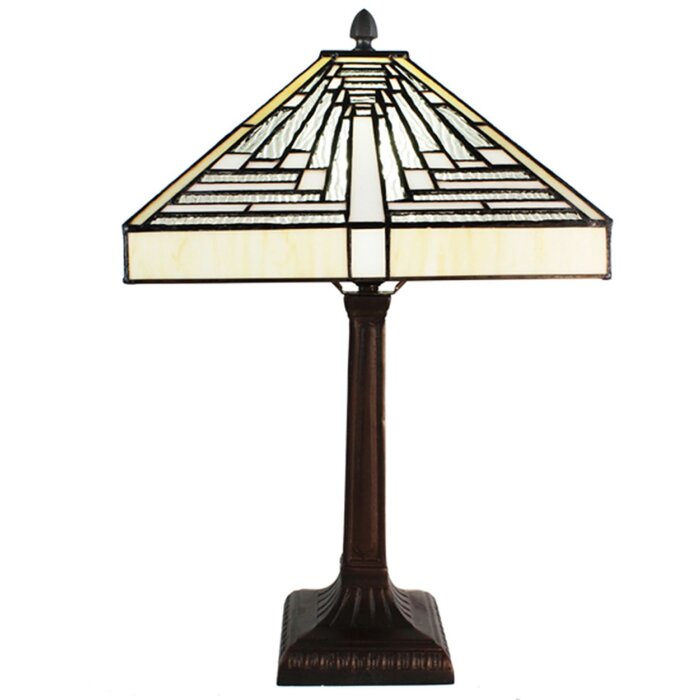 Clayre & Eef 5LL-6286 Table Lamp Tiffany 31x31x48 cm E27-max 1x60W Beige