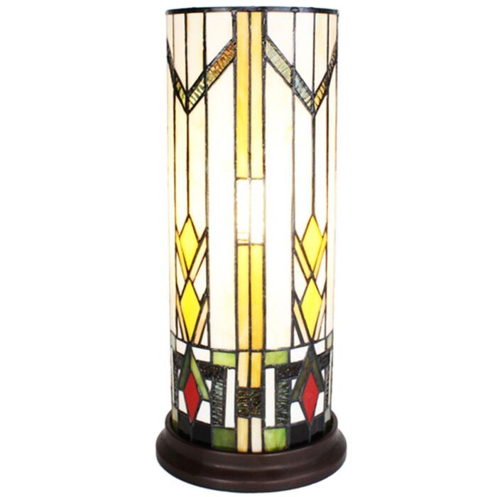 Clayre & Eef 5LL-6297 Table Lamp Tiffany Ø 18x40 cm E14-max 1x25W Beige - Brown