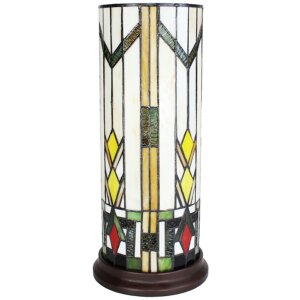 Clayre & Eef 5LL-6297 Table Lamp Tiffany Ø 18x40 cm E14-max 1x25W Beige - Brown