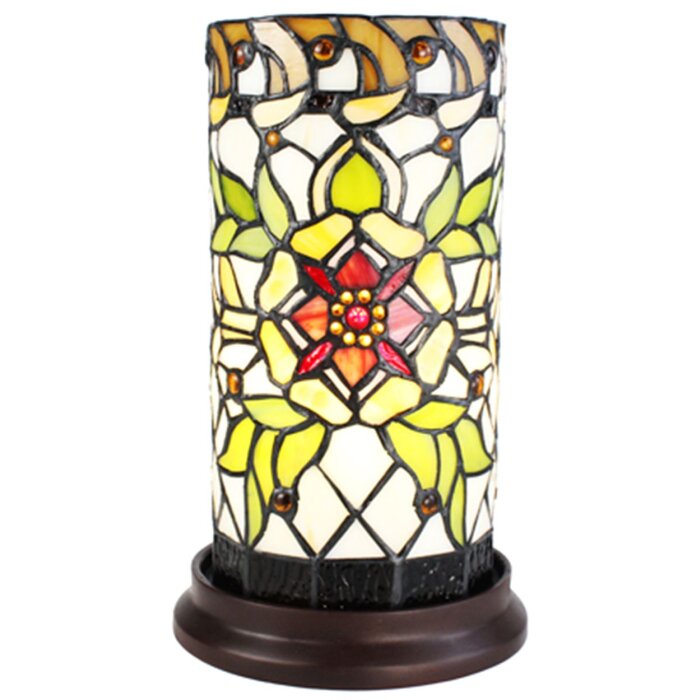 Clayre & Eef 5LL-6298 Table Lamp Tiffany Ø 15x26 cm E14-max 1x40W Green - Beige