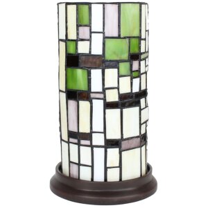 Clayre & Eef 5LL-6300 Table Lamp Tiffany Ø 15x26 cm E14-max 1x40W Beige - Green