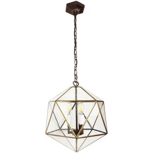 Clayre & Eef 5LL-9345 Hanging Lamp 35x35x140 cm E14-max 3x25W