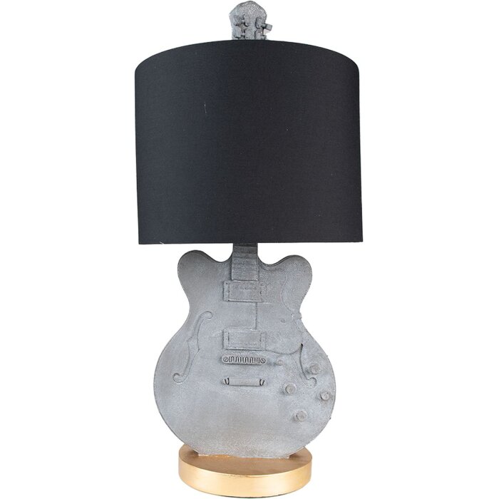 Clayre & Eef 5LMC0026 Table Lamp Ø 30x68 cm E27-Max 1x25W Grey