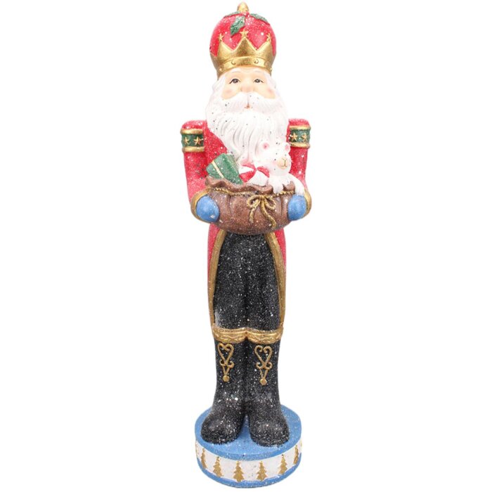 Clayre & Eef 5PR0089 Decoration Father Christmas 22x21x82 cm Blue