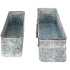 Clayre & Eef 5Y1074 Plant Holder (2 pieces) 61x16x12 - 50x13x11 cm Grey