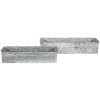 Clayre & Eef 5Y1074 Plant Holder (2 pieces) 61x16x12 - 50x13x11 cm Grey