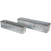 Clayre & Eef 5Y1074 Plant Holder (2 pieces) 61x16x12 - 50x13x11 cm Grey