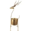 Clayre & Eef 5Y1090 Decoration Flower Pot Deer 29x22x78 cm Gold Coloured