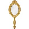 Clayre & Eef 62S262 Hand Mirror 10x1x25 cm Gold Coloured