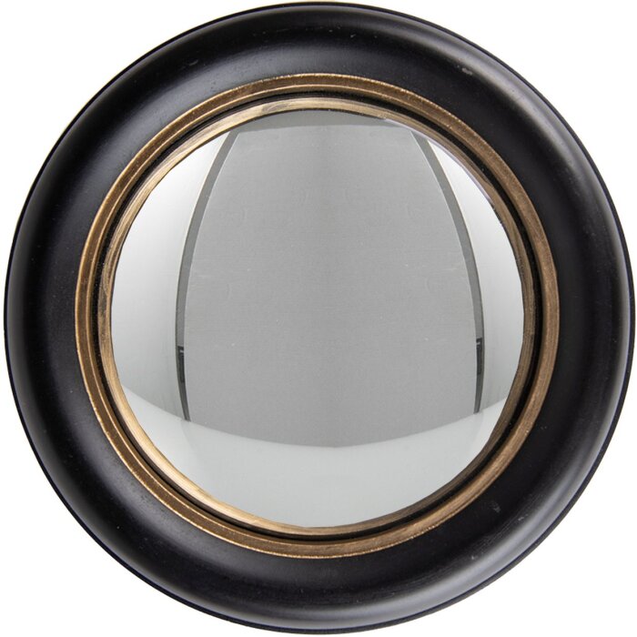 Clayre & Eef 62S282L Mirror Ø 27x3 cm Black - Gold-tone