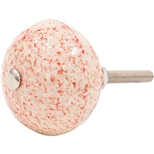 Clayre & Eef 65054 Door Knob Ø 4x3 cm Red