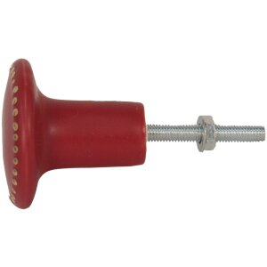 Clayre & Eef 65062 Door Knob Ø 4x3 cm Red -...