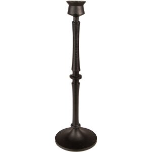 Clayre & Eef 65081 Candlestick Ø 10x33 cm Black