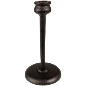 Clayre & Eef 65083 Candlestick Ø 10x21 cm Black