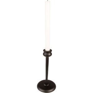 Clayre & Eef 65083 Candlestick Ø 10x21 cm Black