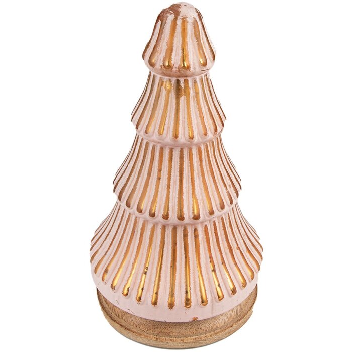 Clayre & Eef 65121 Christmas Tree Ø 13x24 cm Pink